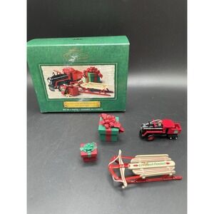 Hallmark - Christmas Morning Treasures -‎ 2002 (Set: Toy Train Presents Sled)